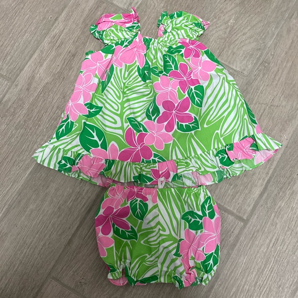 2 for $12 item Green and Pink Baby Dress Set